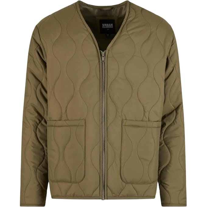 Urban Classics - Padded Quilting Jacket - M - Olijfgroen