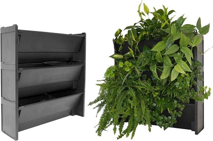 Zylo® Verticale Tuin met Watersysteem - Verticale Moestuin - Watersysteem - Zwart - 60cm x 15cm x 60cm