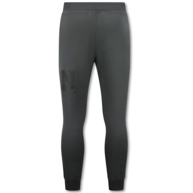 Dik Geweven Joggingbroek Heren ICON - Trainingsbroek Heren Lang - 5777 - Grijs