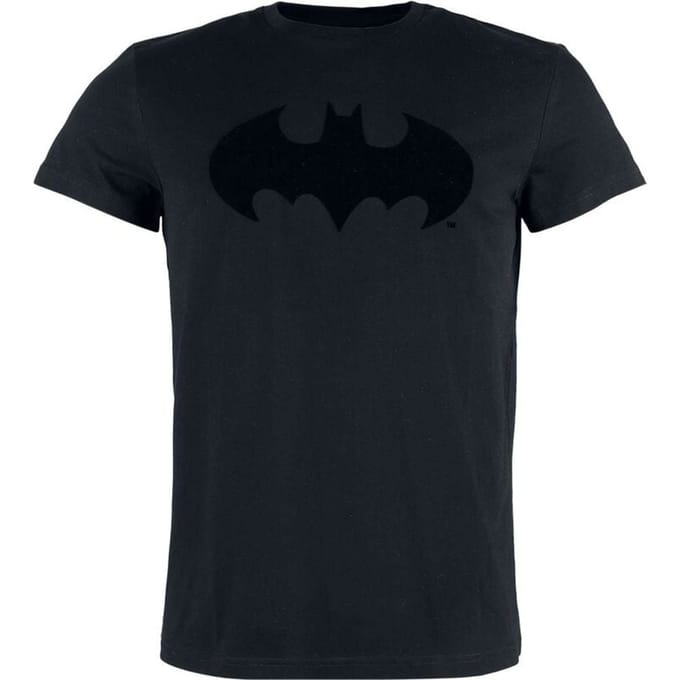 Batman T-shirt - Batman - Logo- Flock Print - M tot 3XL - voor Mannen - zwart
