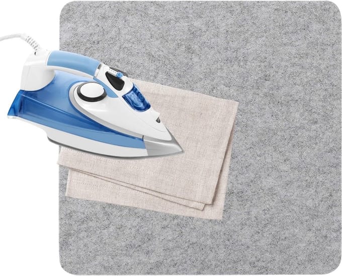 Strijkmat - Persmat Vilt - Kleding Strijken - Magnetische Stabiliteit - 20 cm - Grijs