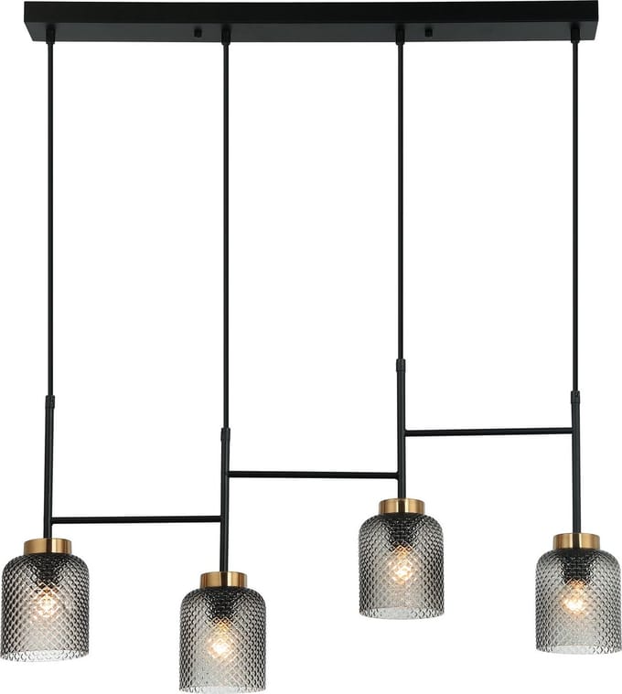 Toolight App1266-4Cp Hanglamp Zwart 20X16X20Cm
