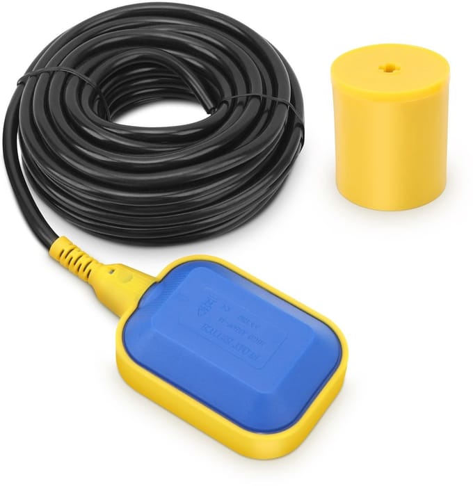 Dailygoody - Yosoo Rectangular Float Switch 250V - Water Level Controller met 10m Kabel