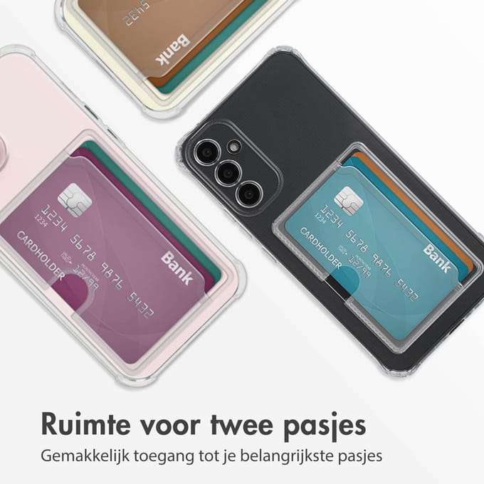 imoshion Softcase Backcover met pasjeshouder voor de Samsung Galaxy A34 (5G) - Transparant