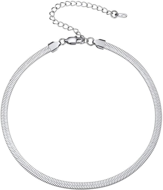 PROSTEEL Stalen/Gouden Korte Ketting voor Dames - Verstelbaar, 3mm/5mm, 32/38/46 cm