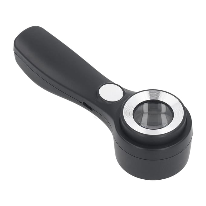 Loupe portative 60X éclairée, rechargeable par USB, LED, pour