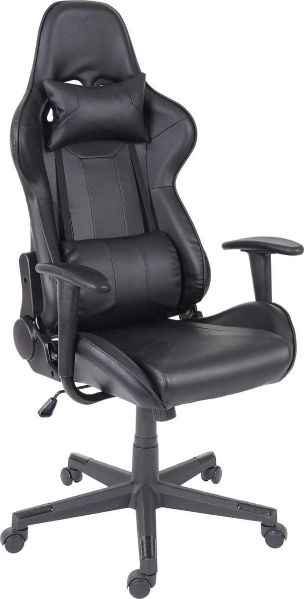 Bureaustoel MCW-F84, bureaustoel gamestoel executive bureaustoel, kunstleer ~ zwart