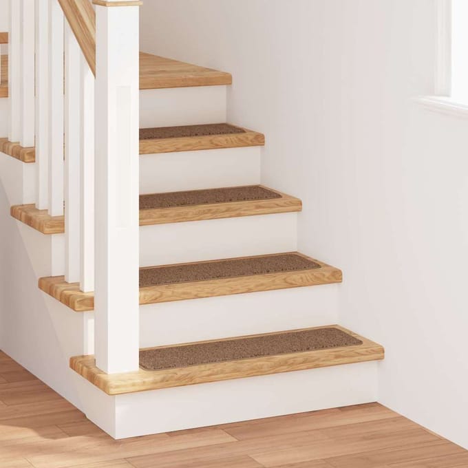 vidaXL Antislip Trapmatten 15 st 75 x 20 cm Geel PP Rechthoekig