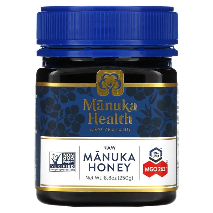 Manuka Health, rauwe Manuka-honing, UMF 10+, MGO 263+, 8,8 oz (250 gram)