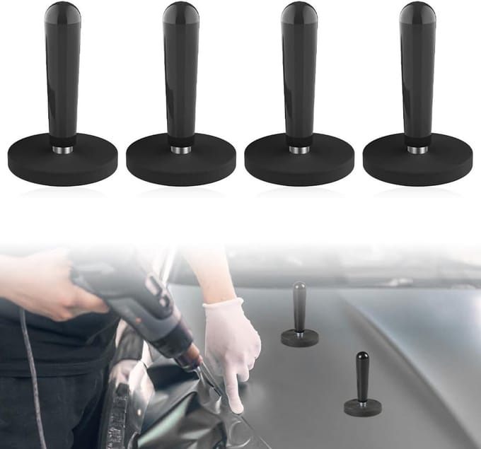 Solidchoice - Set van 4 Magnetische Houder voor Auto met Plastic Handvat