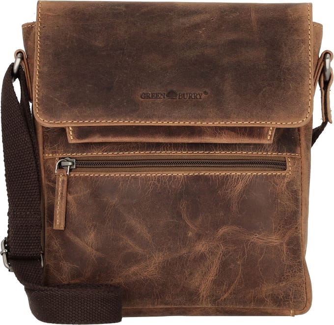 GREENBURRY schoudertas Vintage Crossbody Bag Brown bruine
