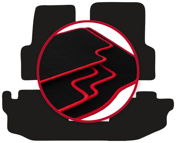 CARLUX-RED automatten voor: Jeep Wrangler TJ SUV (1996-2006)