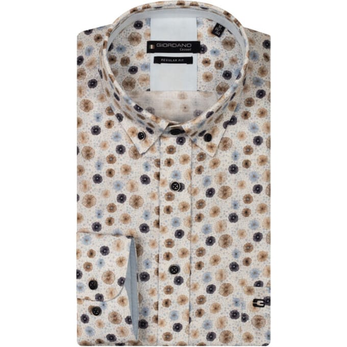 Giordano  Korte Mouw Overhemden Donkerblauw 516015