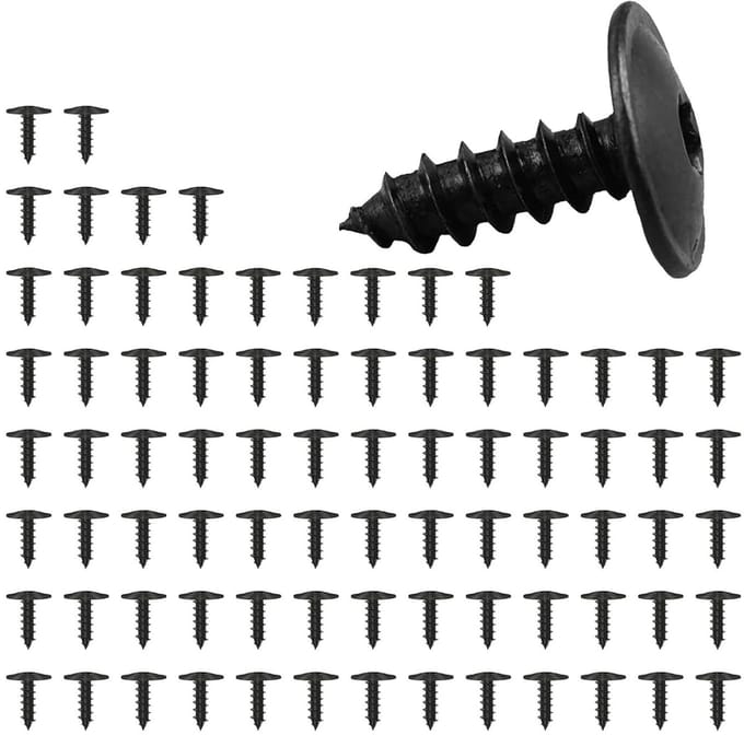 80 Stuks Zelfborende Schroeven voor Metaal - Zelftappende Schroeven voor Auto, Torx, M5 x 16mm Zwart