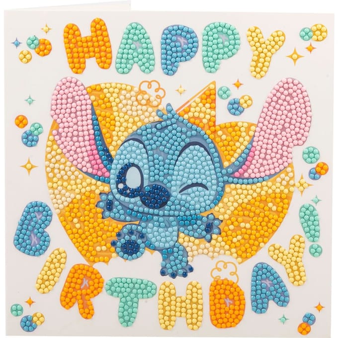 Diamond Painting "Crystal Art Card" - Stitch Birthday