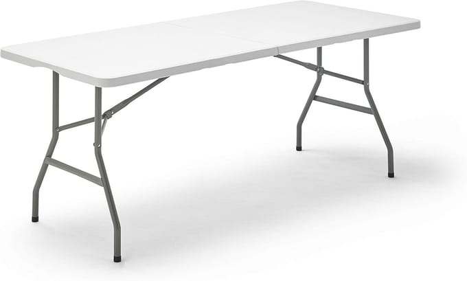 Multifunctionele Draagbare Klaptafel in Wit - Handige Opbergbare Tafel met Afmetingen 180 x 70 x 74 cm