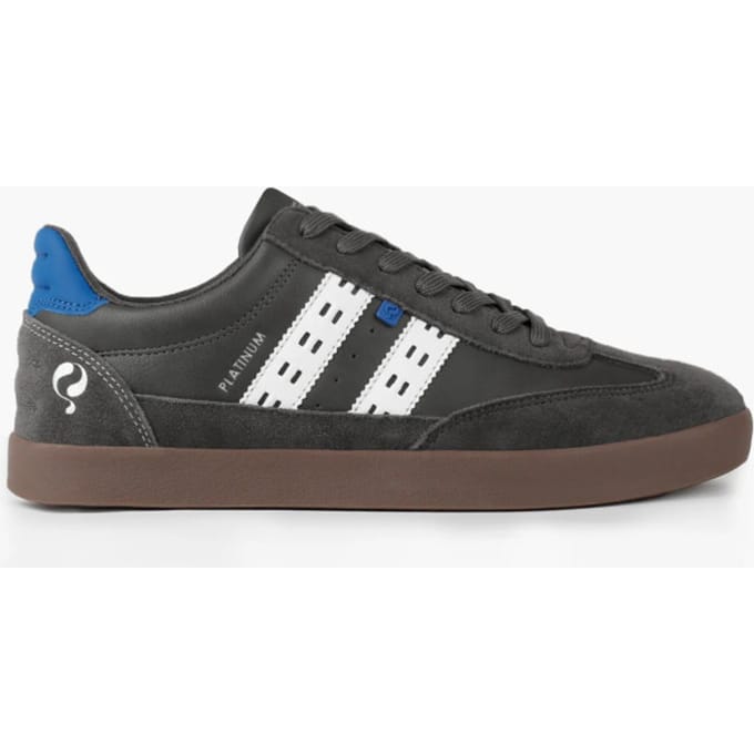 Q1905 Sneaker platinum middengrijs/koningsblauw/wit