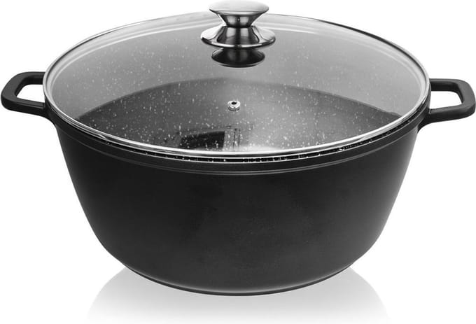 Kookpan Graniet met Deksel GRANDE 32 cm, 9,7 l - Kookpot - Soeppan
