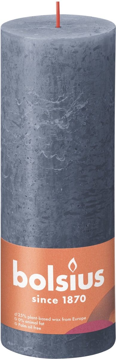 Bolsius Stompkaars Rustiek Twillight Blue - 19 cm / ø 7 cm