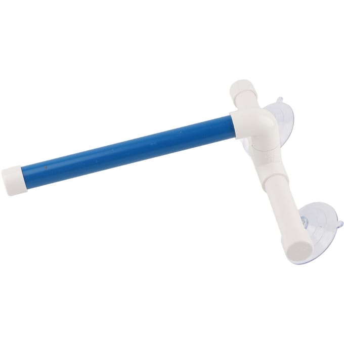 Badkuipstandaard voor huisdierpapegaaien Vogel Douche Stok Plastic Pijp Standaard met Zuignap white