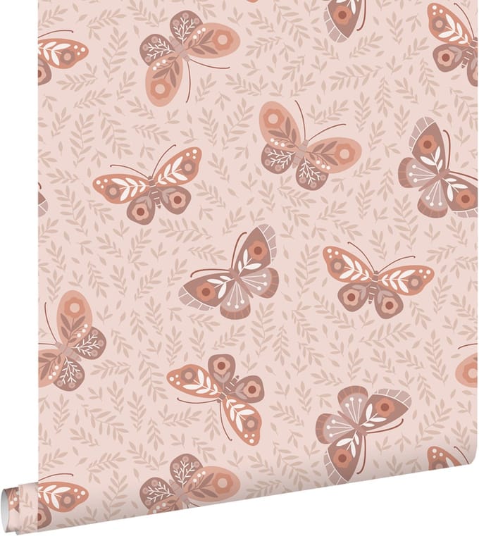ESTAhome behang vlinders oudroze - 50 x 900 cm - 131891