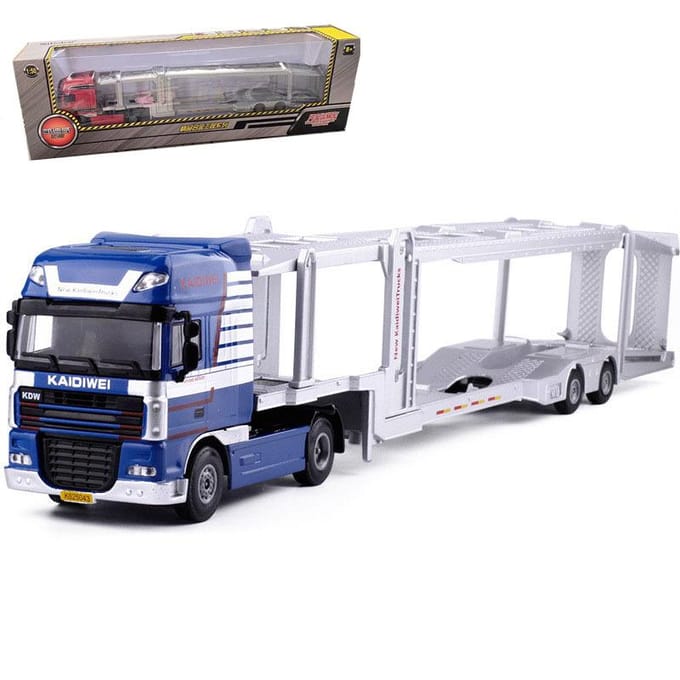 1 50 Legering Auto Dubbeldekker Transporteur Model Speelgoed Cadeau voor Jongens Technisch Voertuig