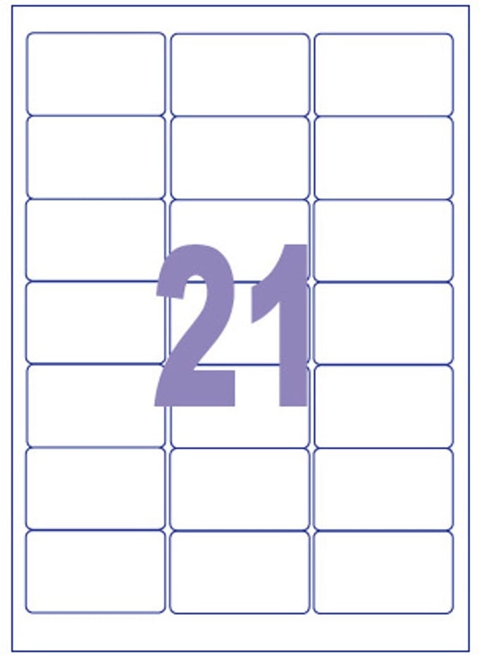 Kangaro etiketen - ILK - 63,5x38,1mm - 100 vel - 21 stickers per vel