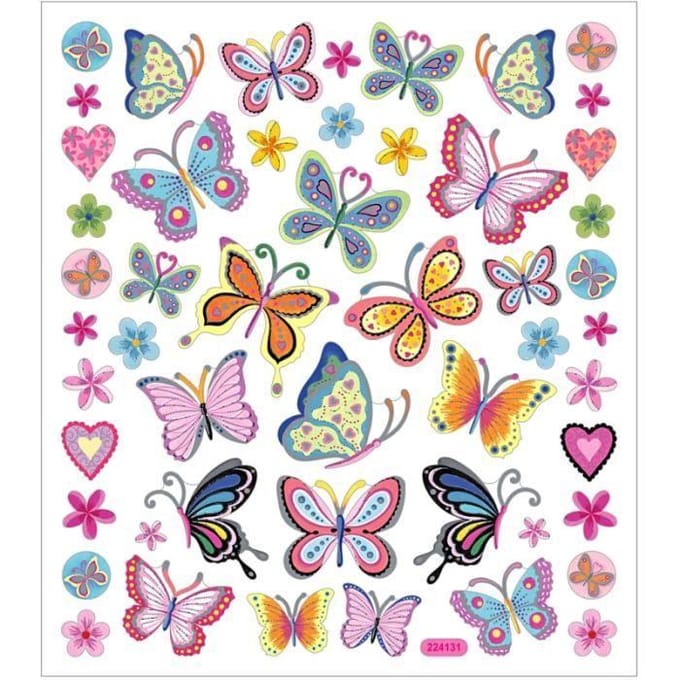 Creativ Company - Stickers Flowers and Butterflies 1 Sheet