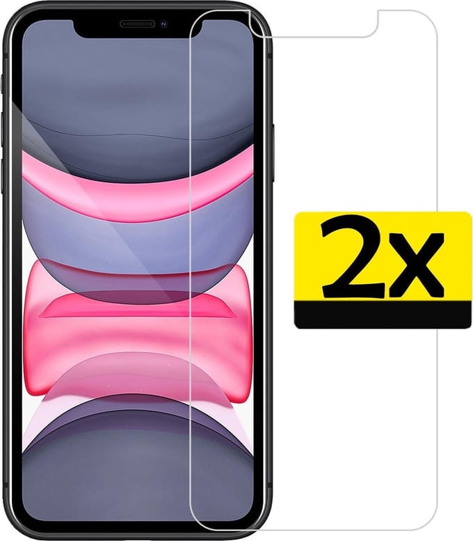 Screenprotector - Geschikt voor Apple iPhone 11 / XR - 2 Stuks - Extra Sterk - Beschermglas - Gehard Glas - Tempered Glass - Screen Protector
