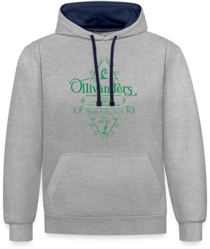 Harry Potter Olivanders Winkel Groen Logo Contrast Hoodie
