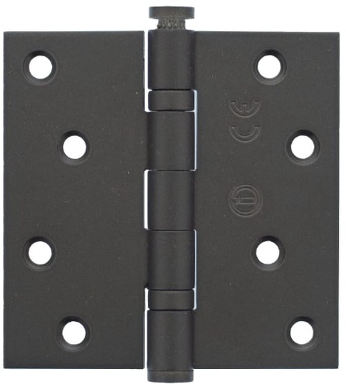Intersteel Kogellagerscharnier recht 3,5 (89x89x2,5mm) CE inclusief schroeven donker brons