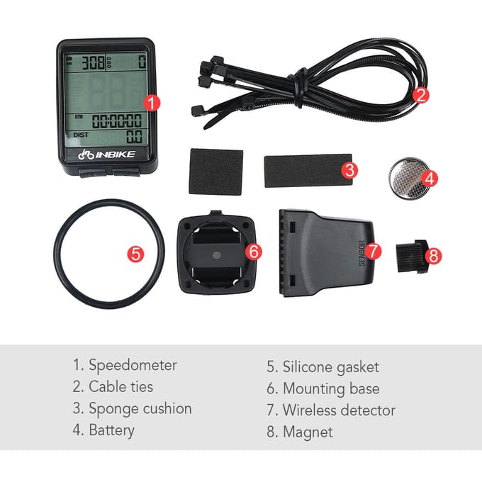 Waterdichte fietssnelheidsmeter Draadloze fietscomputer Regenbestendig LCD-scherm Multifunctioneel fietsen groen