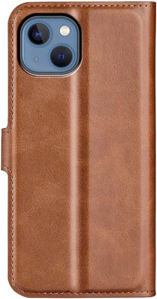 Casecentive - Leren Wallet case met sluiting - iPhone 14 Plus - bruin