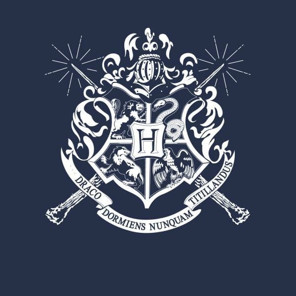 Harry Potter Hogwarts Dames T-shirt - Navy - S