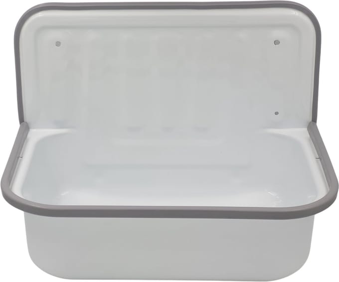 Plieger Uitstortgootsteen - Uitgietbak - Met sifon, plug & ketting - Wit - 50.5cm x 33cm