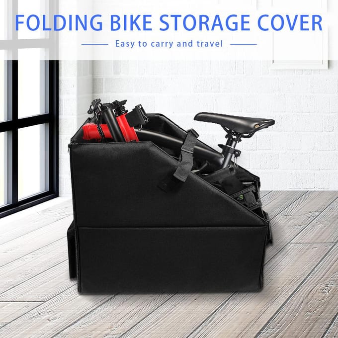Boîte de rangement de vélo pliante, organisateur de coffre de voiture, Solution de rangement de vélo pliable, permet d'économiser de l'espace et d'éviter noir