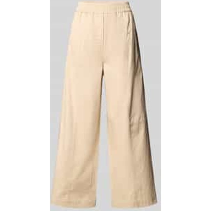 Wide leg broek met elastische band, model 'MILVA'