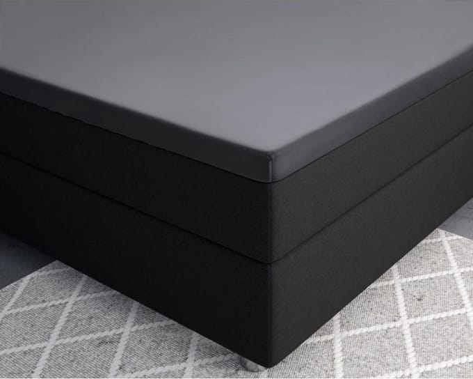 Primaviera Deluxe Satijnen - Topper Hoeslaken - 160 x 200 - Antraciet