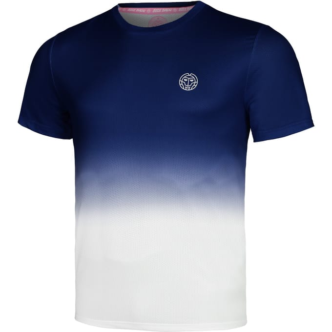 BIDI BADU Crew Gradiant T-shirt Heren-Donkerblauw,Wit