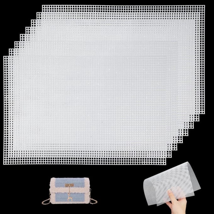 Plastic Canvas Vellen - Doe-het-zelf Net - Handwerken - Duurzaam Materiaal - 20 x 30 cm - Wit