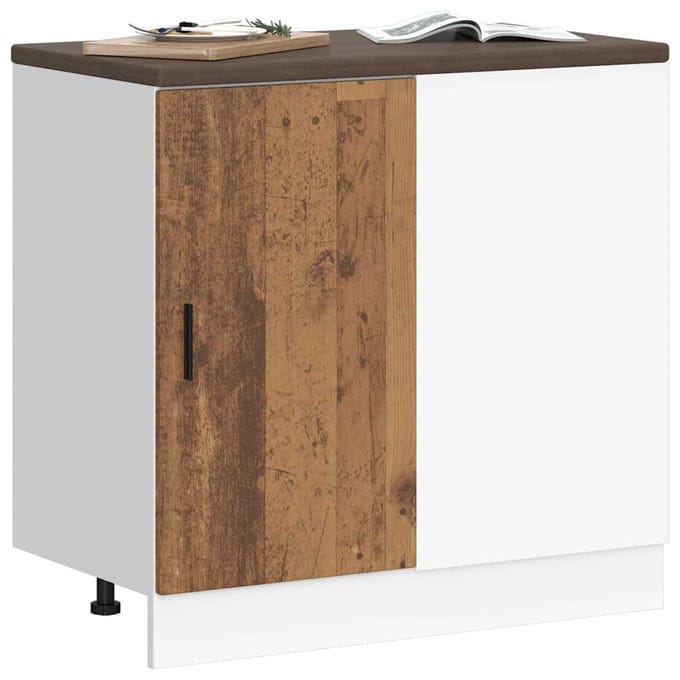 vidaXL - Onderkast - Lyon - bewerkt - hout - oud - houtkleurig