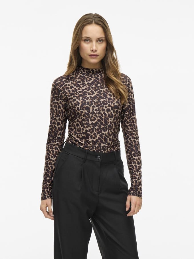 VILA - VILEOA L/S HIGH NECK TOP - NOOS Dames T-shirt
