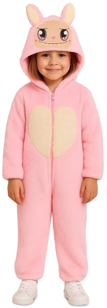 Labubu Onesie Roze Kind Hartje - Maat 116