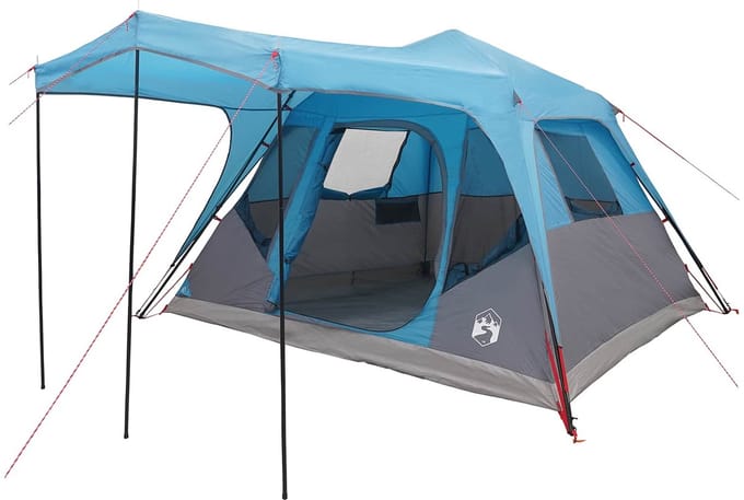 vidaXL - Familietent - Blauw - 6-persoons - Polyester - en - Staal