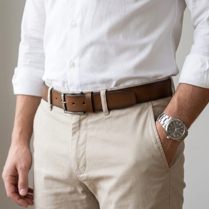 Sixroad Riem cognac Leer - Maat 110 cm