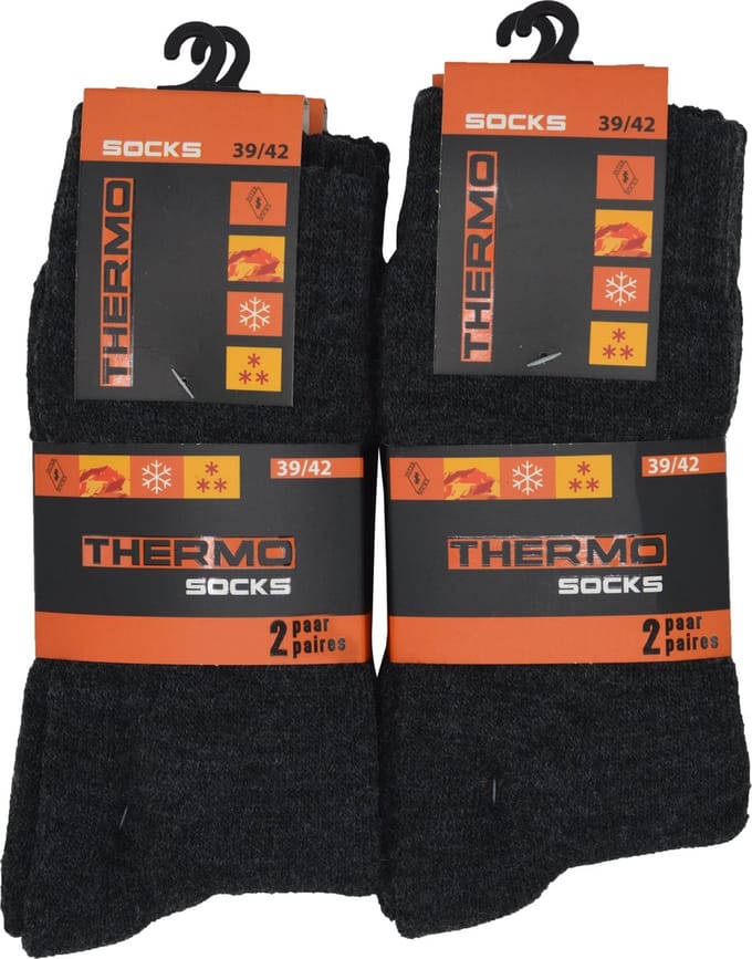 Intersocks - Thermosokken heren - Multipack 4 paar - 39/42 - antracite - SKI
