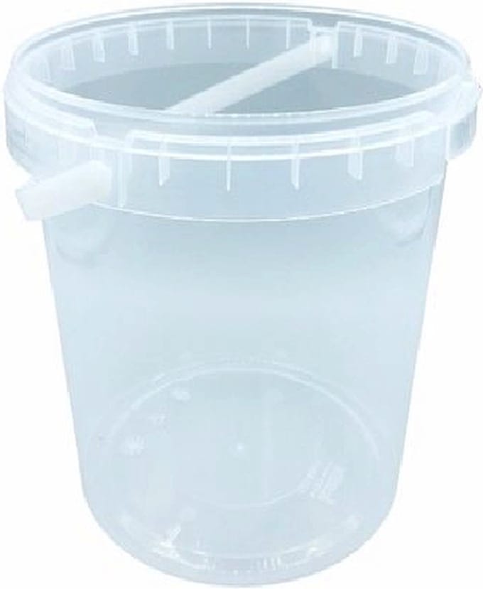 Kunststof emmertje 2.5 liter met deksel 5 stuks