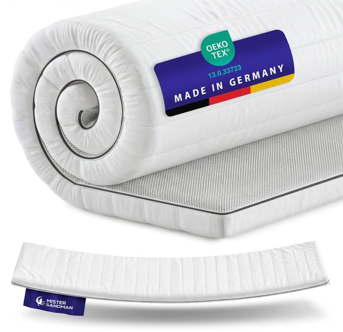 Toppdekmatras - 140x200 cm - koudschuim - comfort plus tijk - Topper - 5 cm hoog - Gemiddeld