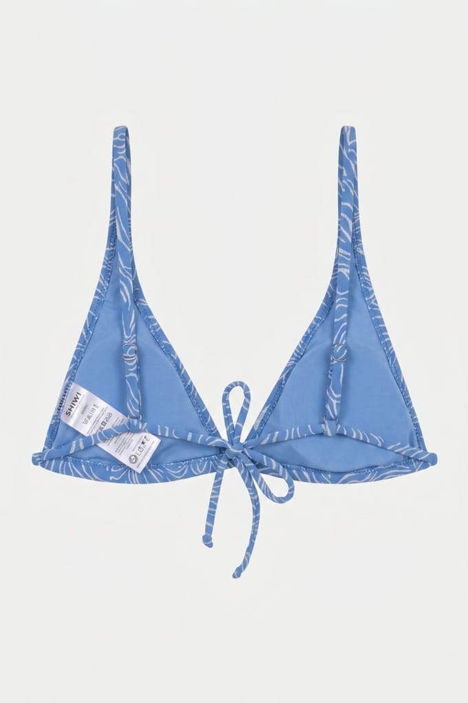 Shiwi Amy Bikini Top Waterlily Structure Blue Waterlily Structure Taglia: 42 | Bikini Outlet | Donna | Blu