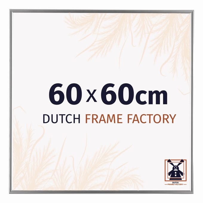 Fotolijst 60x60 cm - Kunststof - Zilver Hoogglans - Easy